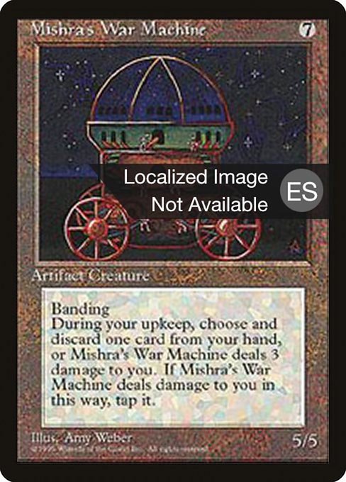 Mishra's War Machine - Fourth Edition Foreign Black Border Rare Card