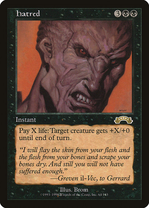 Hatred - Exodus Rare Card