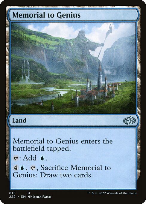 Memorial to Genius - Jumpstart 2022 Uncommon Card