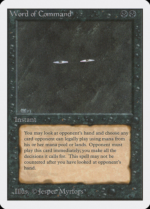 Word of Command - Unlimited Edition Rare Card