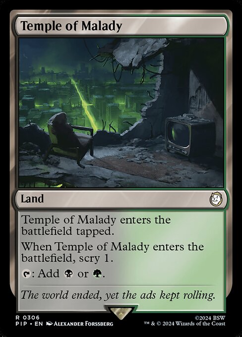 Temple of Malady - Fallout Rare Card