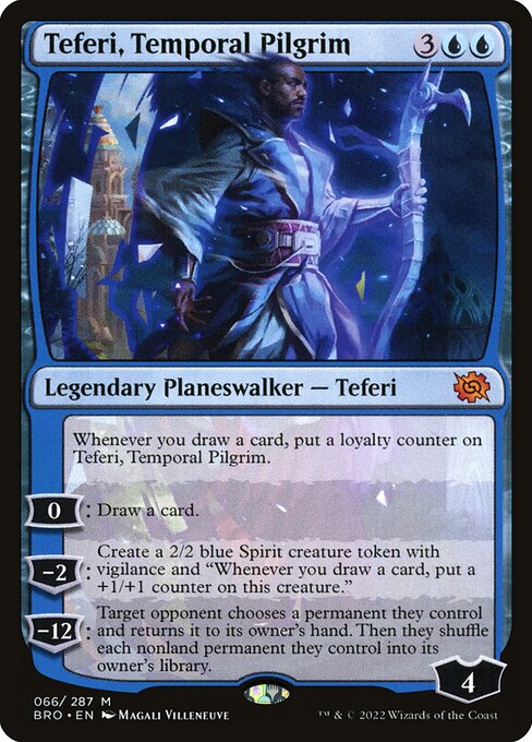 Teferi, Temporal Pilgrim - The Brothers' War Mythic Card