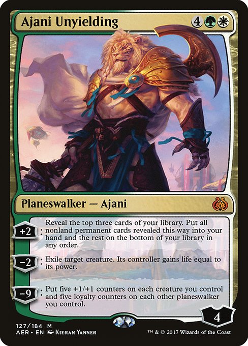Ajani Unyielding - Aether Revolt Mythic Card