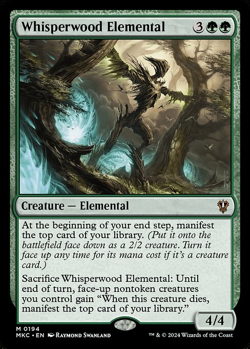 Whisperwood Elemental - Murders at Karlov Manor Commander Mythic Card