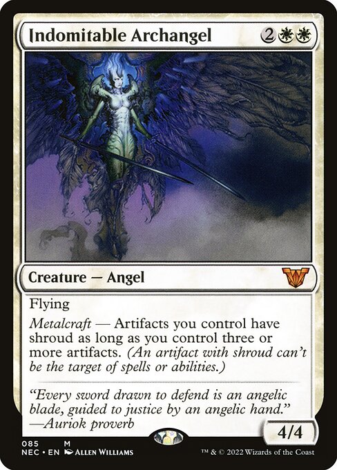 Indomitable Archangel - Neon Dynasty Commander Mythic Card