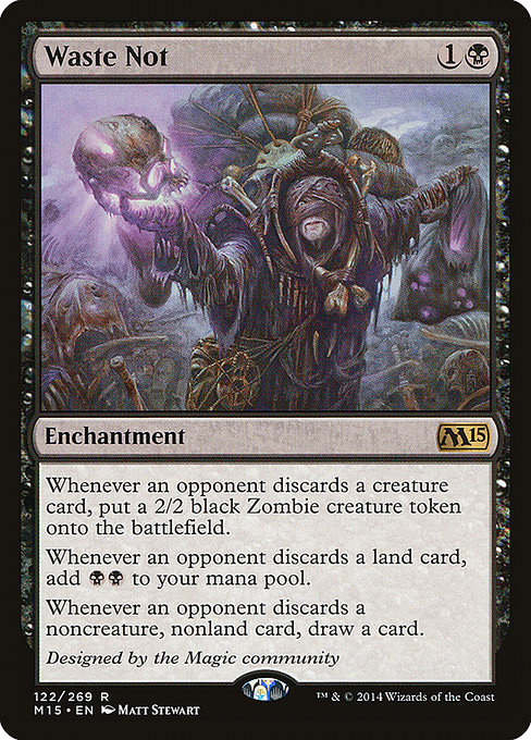 Waste Not - Magic 2015 Rare Card