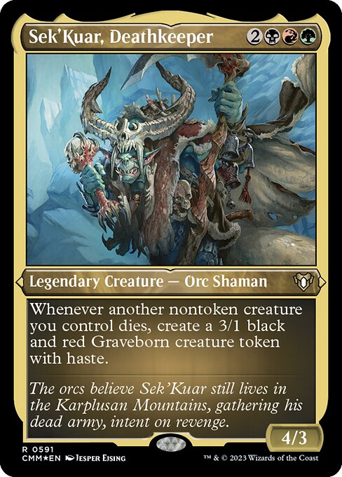 Sek'Kuar, Deathkeeper - Commander Masters Rare Card