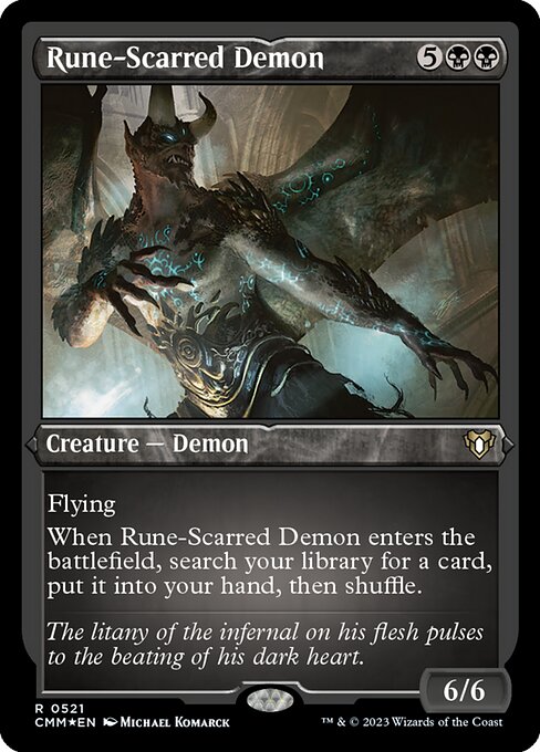 Rune-Scarred Demon - Commander Masters Rare Card