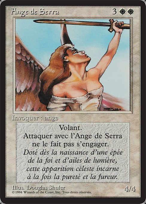 Serra Angel - Foreign Black Border Uncommon Card