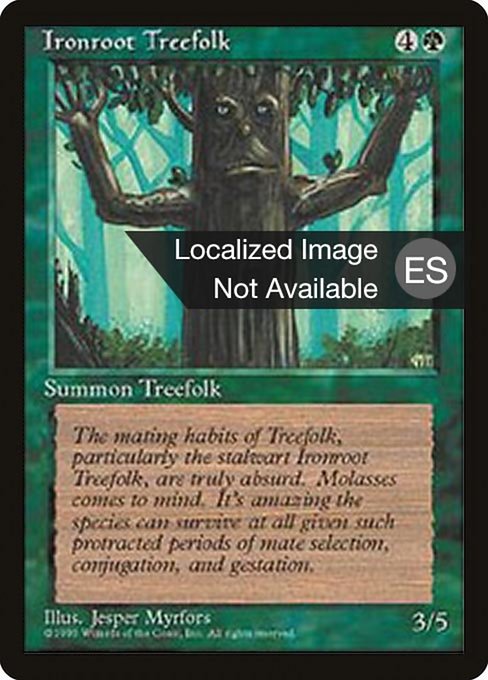 Ironroot Treefolk - Fourth Edition Foreign Black Border Common Card
