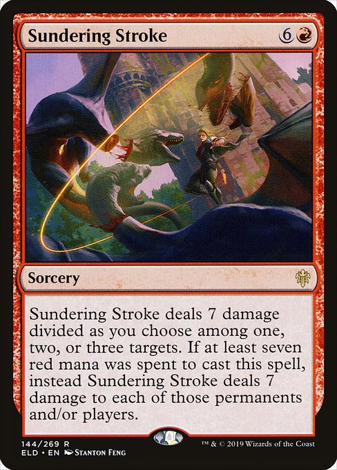 Sundering Stroke - Throne of Eldraine Rare Card