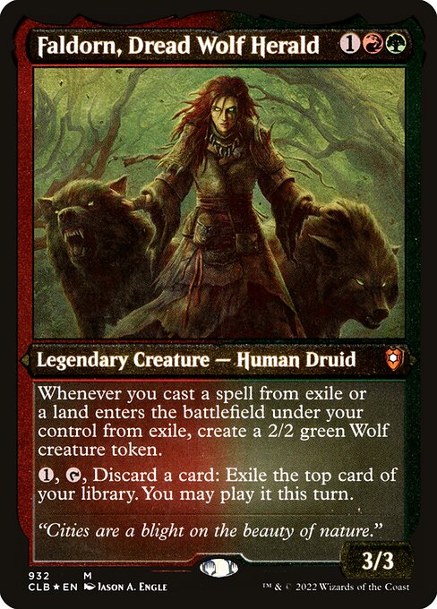 Faldorn, Dread Wolf Herald - Commander Legends: Battle for Baldur's Gate Mythic Card