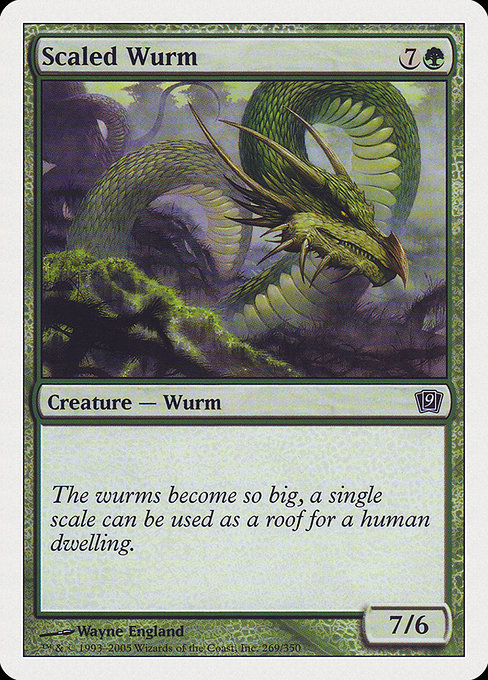 Scaled Wurm - Ninth Edition Common Card