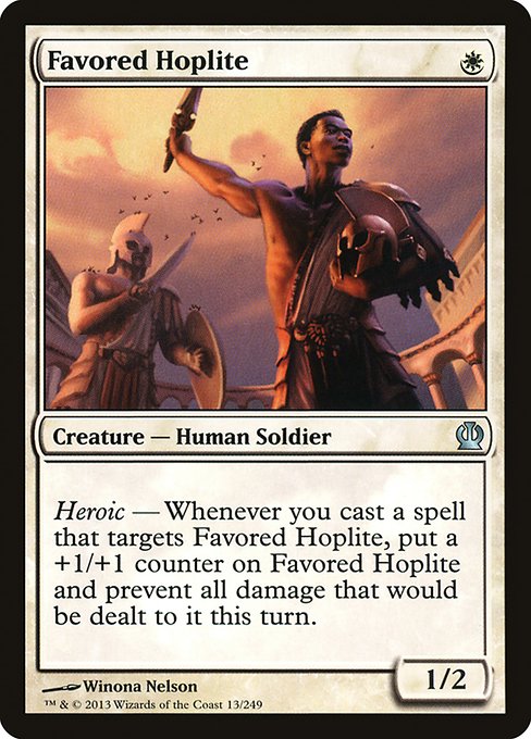 Favored Hoplite - Theros Uncommon Card