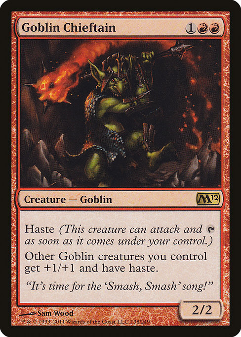 Goblin Chieftain - Magic 2012 Rare Card