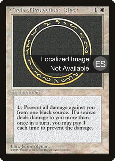 Circle of Protection: Black - Fourth Edition Foreign Black Border Common Card