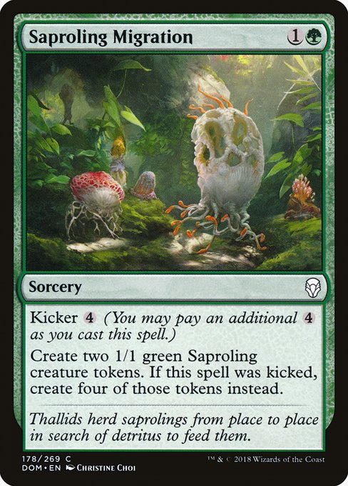 Saproling Migration - Dominaria Common Card