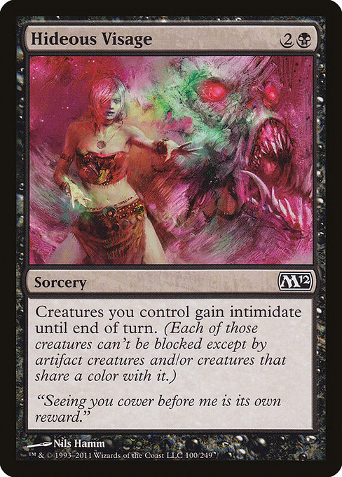 Hideous Visage - Magic 2012 Common Card