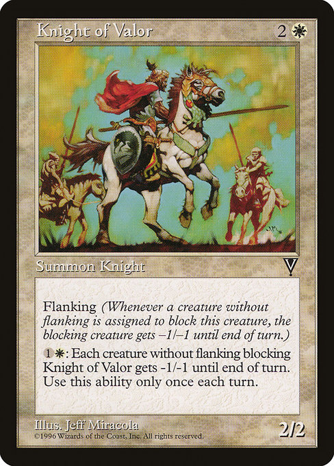 Knight of Valor - Visions Common Card