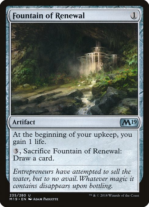 Fountain of Renewal - Core Set 2019 Uncommon Card