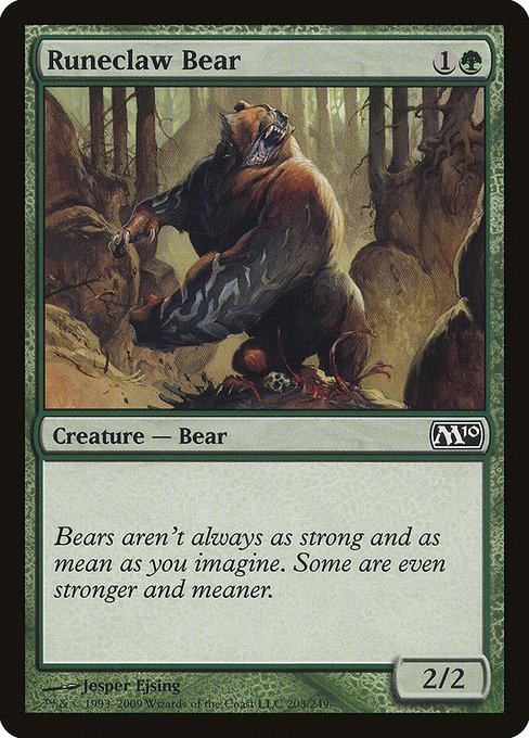 Runeclaw Bear - Magic 2010 Common Card