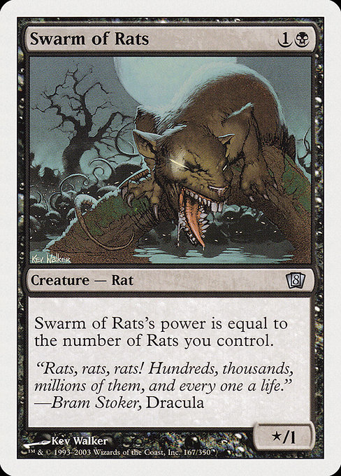 Swarm of Rats - Eighth Edition Uncommon Card