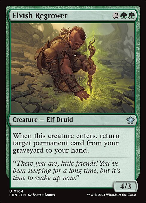 Elvish Regrower - Foundations Uncommon Card