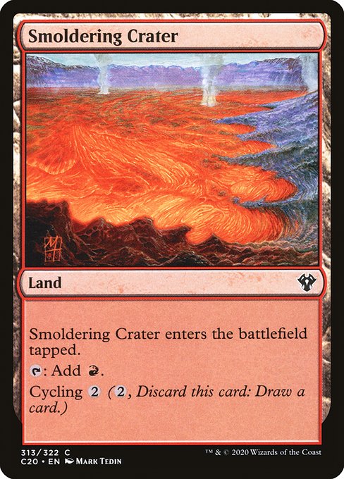 Smoldering Crater - Commander 2020 Common Card