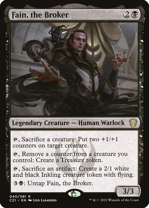 Fain, the Broker - Commander 2021 Rare Card