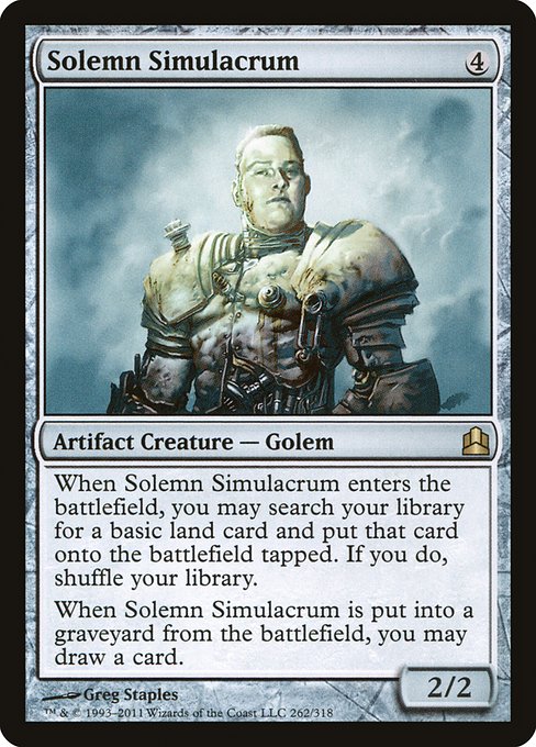 Solemn Simulacrum - Commander 2011 Rare Card