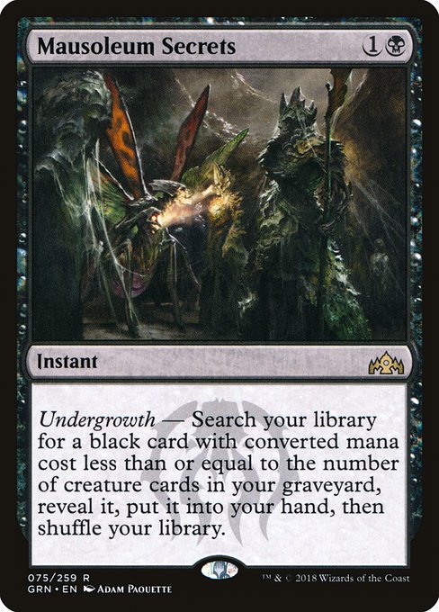 Mausoleum Secrets - Guilds of Ravnica Rare Card