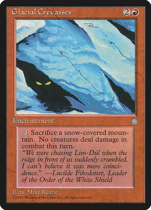 Glacial Crevasses - Ice Age Rare Card