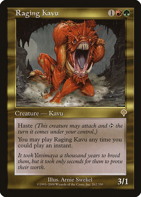 Raging Kavu - Invasion Rare Card