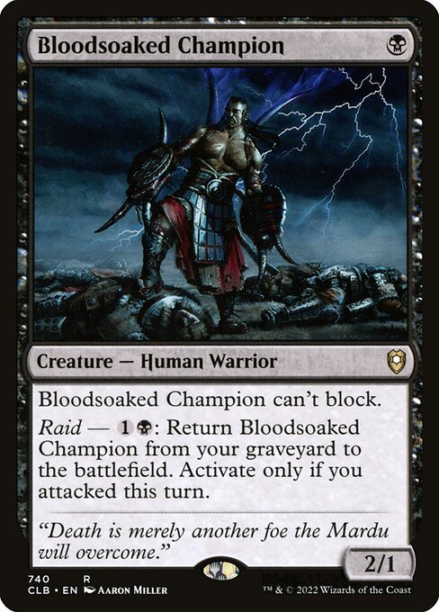 Bloodsoaked Champion - Commander Legends: Battle for Baldur's Gate Rare Card
