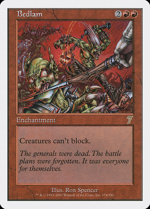 Bedlam - Seventh Edition Rare Card