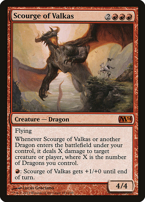 Scourge of Valkas - Magic 2014 Mythic Card