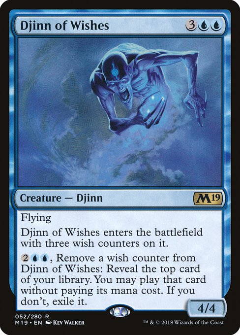 Djinn of Wishes - Core Set 2019 Rare Card