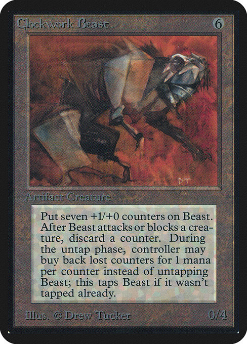 Clockwork Beast - Limited Edition Alpha Rare Card