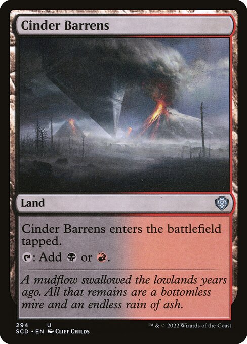 Cinder Barrens - Starter Commander Decks Uncommon Card