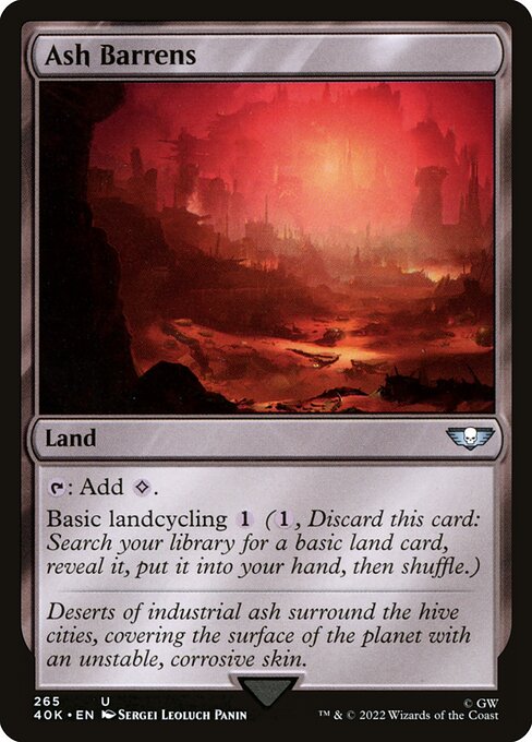 Ash Barrens - Warhammer 40,000 Commander Uncommon Card