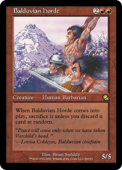 Balduvian Horde - Masters Edition Rare Card