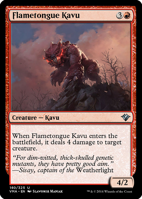 Flametongue Kavu - Vintage Masters Uncommon Card
