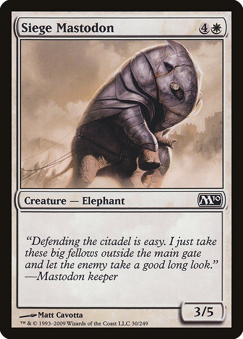 Siege Mastodon - Magic 2010 Common Card
