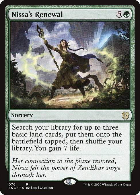 Nissa's Renewal - Zendikar Rising Commander Rare Card