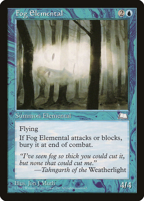 Fog Elemental - Weatherlight Common Card