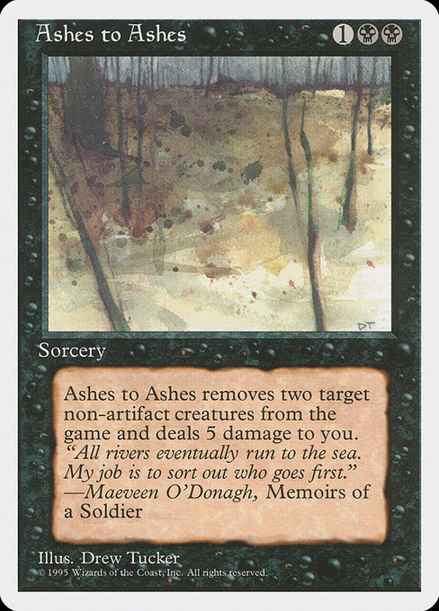 Ashes to Ashes - Fourth Edition Uncommon Card