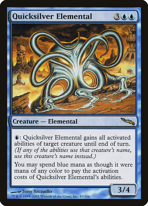Quicksilver Elemental - Mirrodin Rare Card