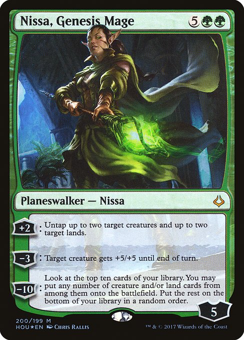 Nissa, Genesis Mage - Hour of Devastation Mythic Card