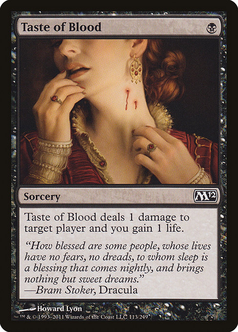 Taste of Blood - Magic 2012 Common Card