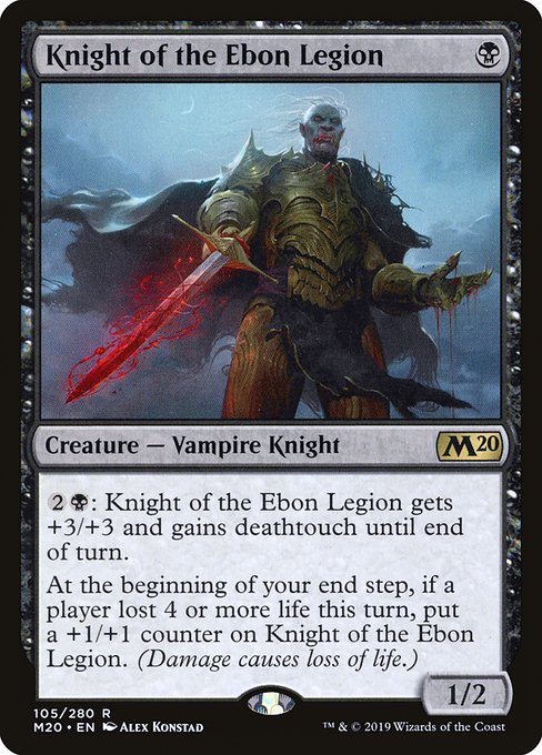 Knight of the Ebon Legion - Core Set 2020 Rare Card